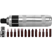 Отвёртка ударная + 15 бит "Yato"