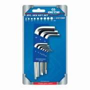 НАБОР Г-ОБРАЗНЫХ ШЕСТИГРАННИКОВ, 1,5-10 ММ, КОРОТКИЕ, 9 ПРЕДМЕТОВ KING TONY 20219MR