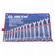 НАБОР КОМБИНИРОВАННЫХ КЛЮЧЕЙ, 5/16"-1-1/4", 14 ПРЕДМЕТОВ KING TONY 1214SR