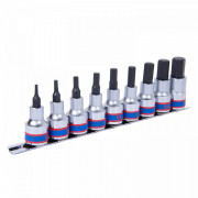 НАБОР ТОРЦЕВЫХ НАСАДОК 1/2", HEX, 3-14 ММ, L = 60 ММ, 9 ПРЕДМЕТОВ KING TONY 4110PR10