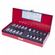 НАБОР ТОРЦЕВЫХ НАСАДОК И ГОЛОВОК 1/2"&3/8", TORX, Е6-Е20, Т10-Т55, 20 ПРЕДМЕТОВ KING TONY 7120PR