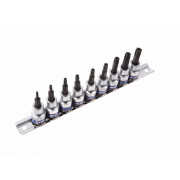 НАБОР ТОРЦЕВЫХ НАСАДОК 3/8", TORX, Т10-Т50 ММ, L = 50 ММ, С ОТВЕРСТИЕМ, 9 ПРЕДМЕТОВ KING TONY 3119PR8
