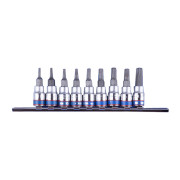 НАБОР ТОРЦЕВЫХ НАСАДОК 1/4", TORX, Т8-Т40 ММ, L = 37 ММ, С ОТВЕРСТИЕМ, 9 ПРЕДМЕТОВ KING TONY 2119PR