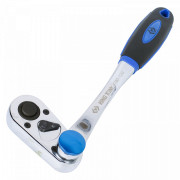 ТРЕЩОТКА 1/2", 300 ММ, 72 ЗУБЦА, ФЛАЖКОВАЯ С КНОПКОЙ, ПОВОРОТНАЯ МУФТА KING TONY 4780-12G