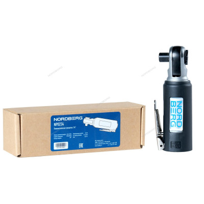 Пневмотрещотка 3/8" укороченная NORDBERG NP0234 Пневмотрещотка 3/8" укороченная NORDBERG NP0234