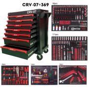 Инструментальная тележка 7 полок с инструментом Top Avto CRV07-369