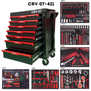 Инструментальная тележка 7 полок с инструментом Top Avto CRV07-421