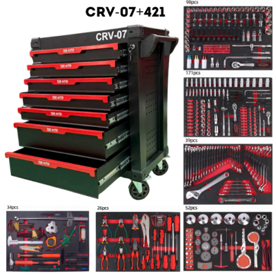 Инструментальная тележка 7 полок с инструментом Top Avto CRV07-421 Инструментальная тележка 7 полок с инструментом Top Avto CRV07-421