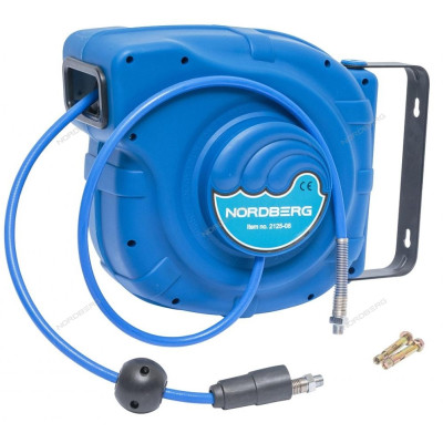 Шланг на самоскручивающейся катушке, 25 м NORDBERG 2125-08 Шланг на самоскручивающейся катушке, 25 м NORDBERG 2125-08