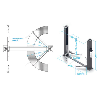 Подъемник двухстоечный Подъемник двухстоечный
