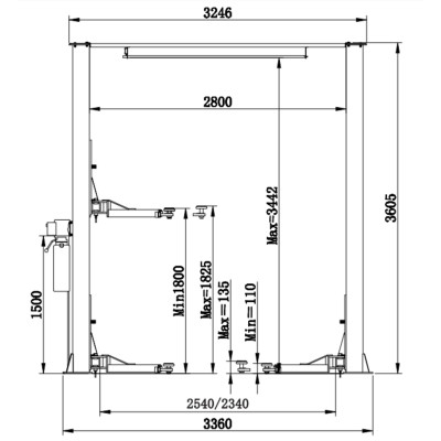 Подъемник 2-х стоечный TopAvto T4AB Подъемник 2-х стоечный TopAvto T4AB