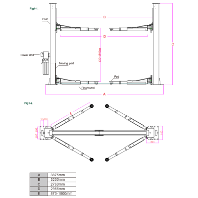 ПОДЪЁМНИК 2-Х СТОЕЧНЫЙ FLYING TTPF-10S PRO г.п. 5.5 т. ПОДЪЁМНИК 2-Х СТОЕЧНЫЙ FLYING TTPF-10S PRO г.п. 5.5 т.