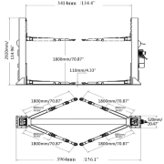 Двухстоечный электрогидравлический подъемник г/п 5.5 т. T5Basic