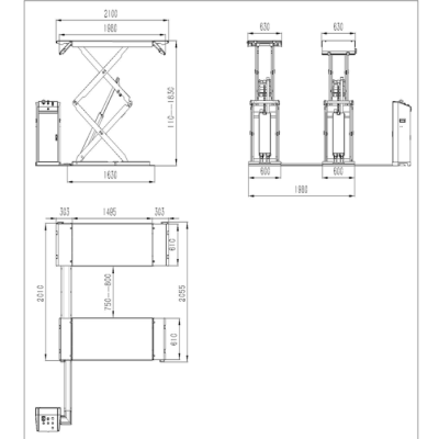 Ножничный подъемник г.п. 3,5 т. TOPAVTO FR-6106A Ножничный подъемник г.п. 3,5 т. TOPAVTO FR-6106A