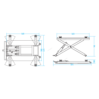 Подъёмник ножничный мобильный, 3 т, 220 В Подъёмник ножничный мобильный, 3 т, 220 В