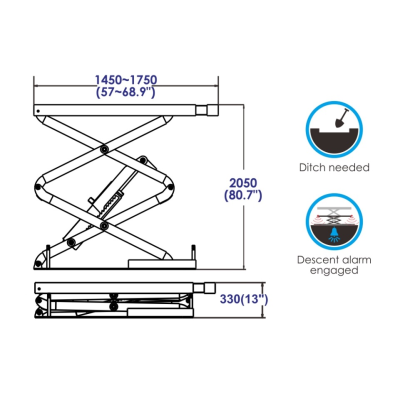 TS-1104M Подъемник ножничный г/п 3 т TS-1104M Подъемник ножничный г/п 3 т