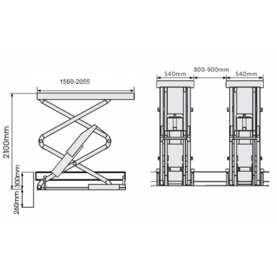 Ножничный заглубляемый подъемник г/п 4 т. FR-6105 Ножничный заглубляемый подъемник г/п 4 т. FR-6105
