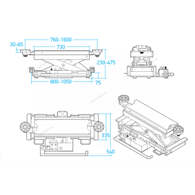 Траверса пневмогидравлическая, г/п 3 тонны NORDBERG N433A Траверса пневмогидравлическая, г/п 3 тонны NORDBERG N433A
